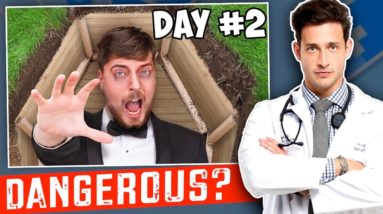 Doctor Reacts To MrBeast Being Buried Alive #shorts